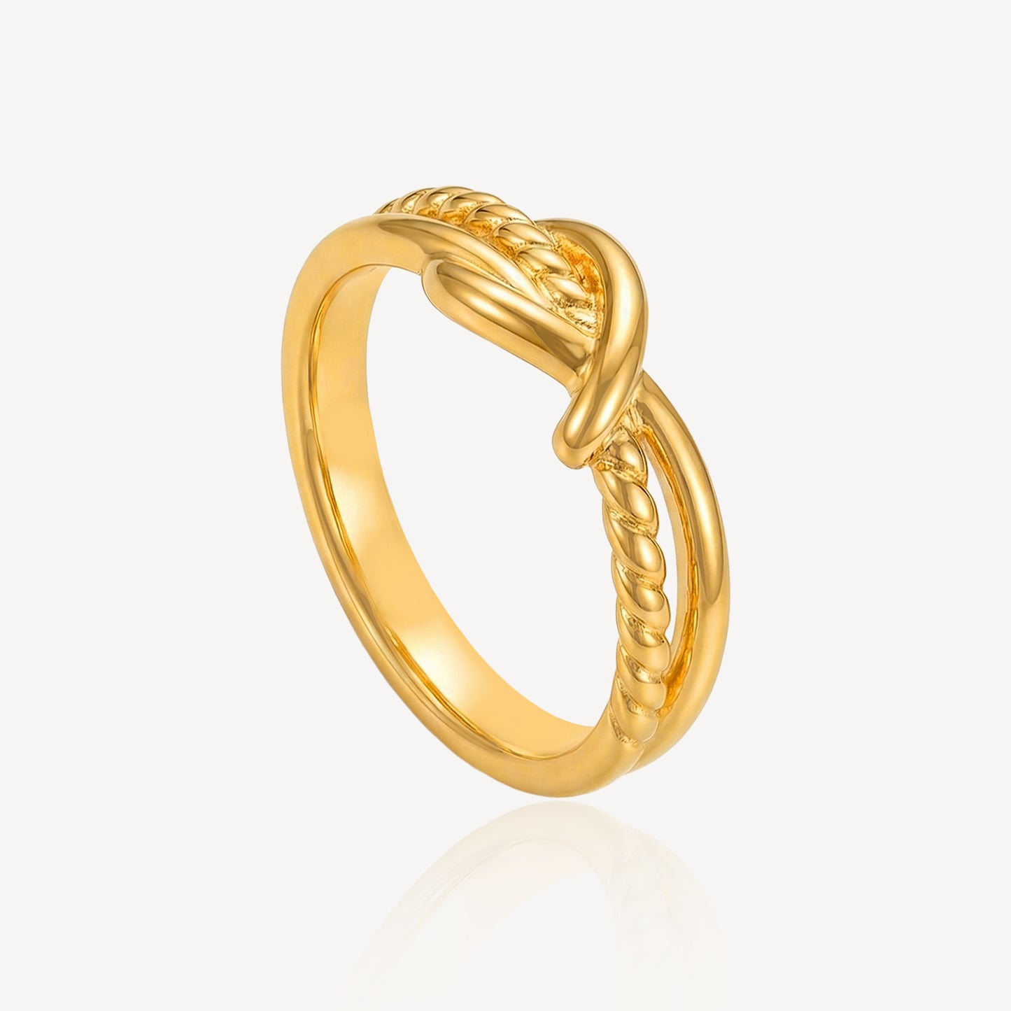 999 Gold Rope Cross Ring