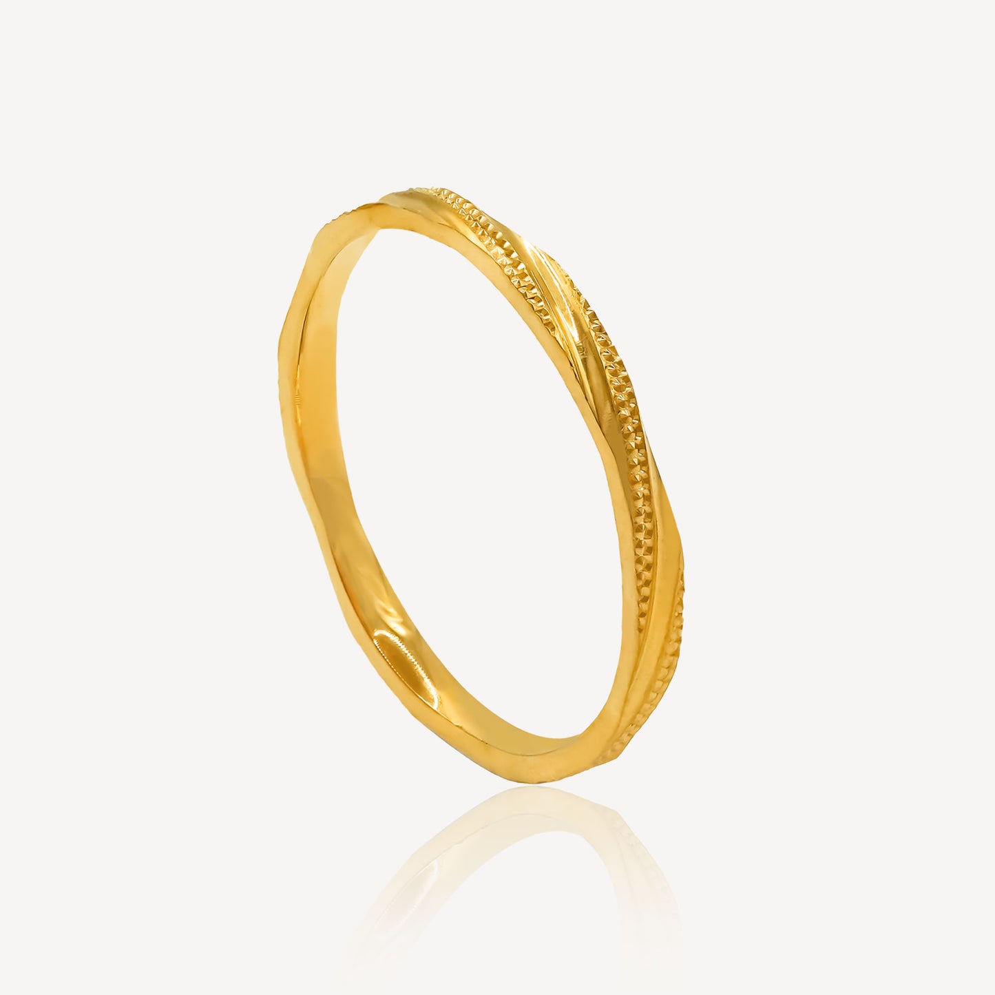 999 Gold Swivel Ring