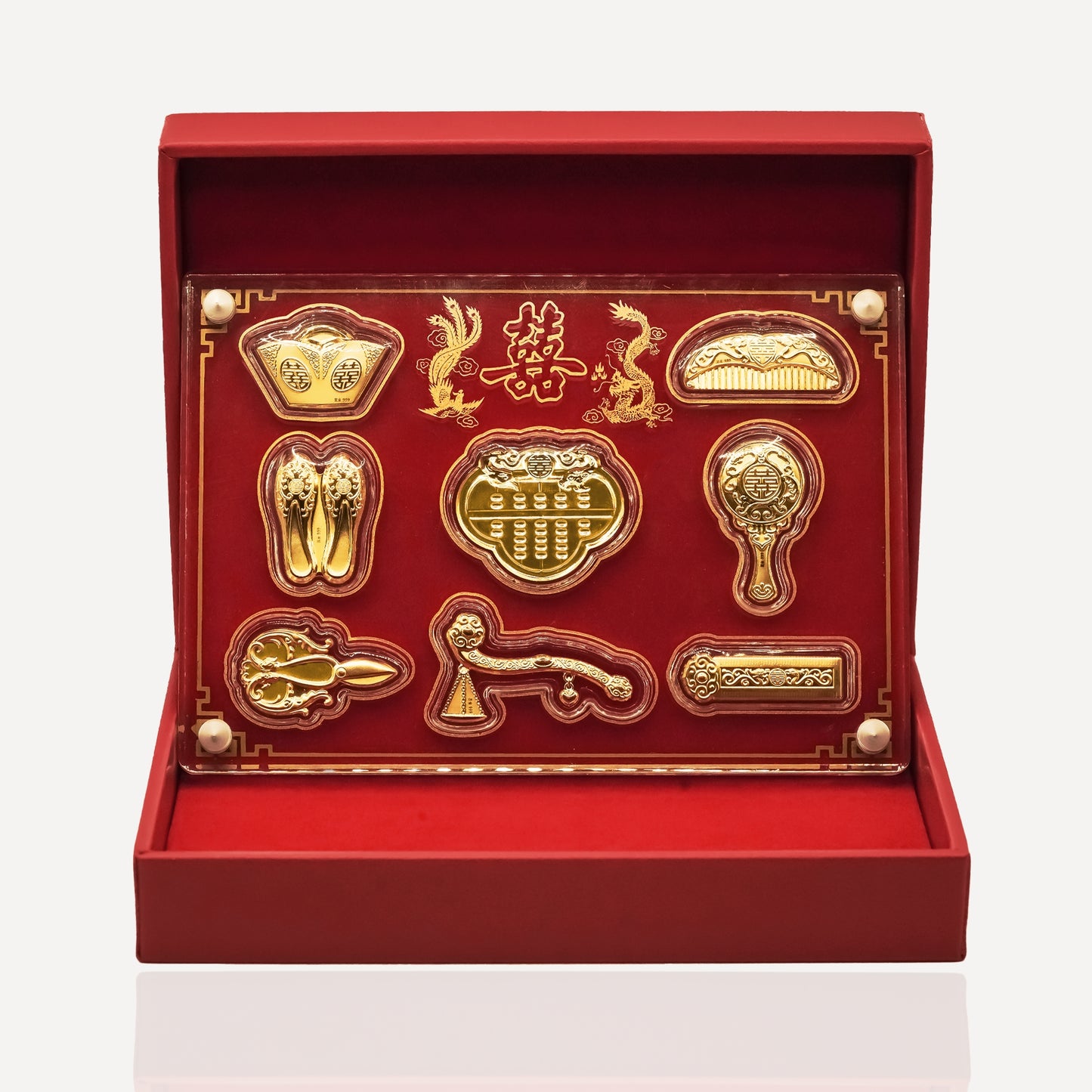 999 Gold Wedding Ornament (3GM)