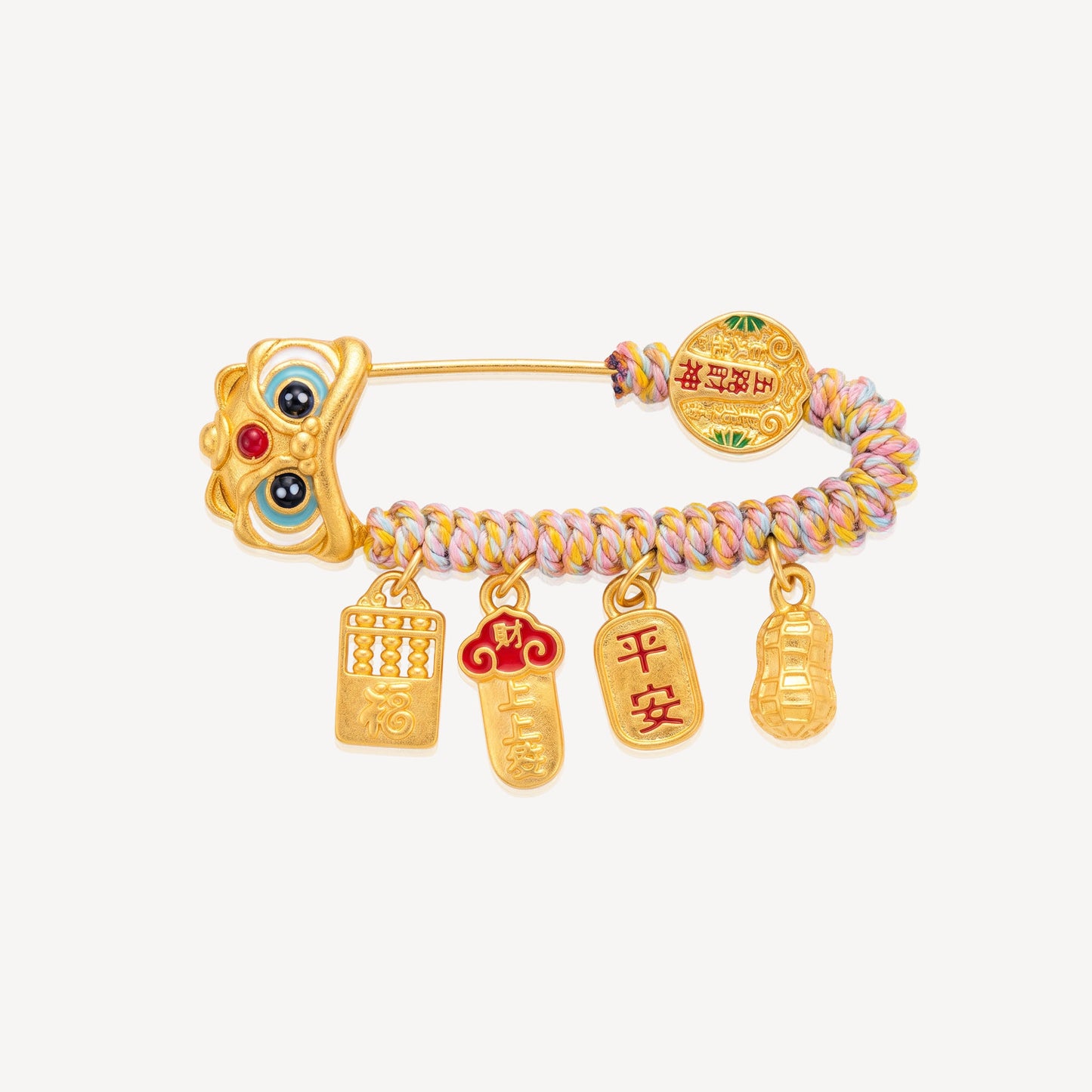 999 Gold 五路财神 Baby Safety Pin