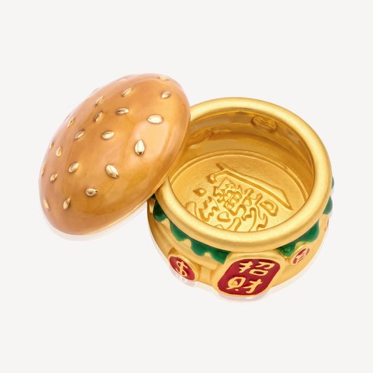 999 Gold 招财进宝 Hamburger Ornaments