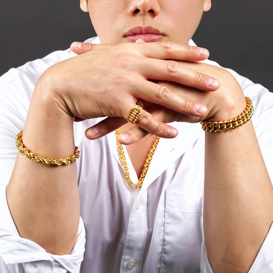 916 Gold Half-Abacus Ring II