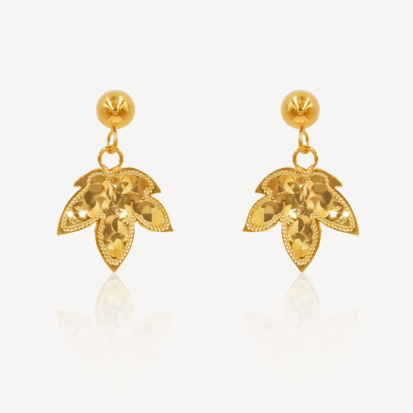 916 Gold Leaves Earrings