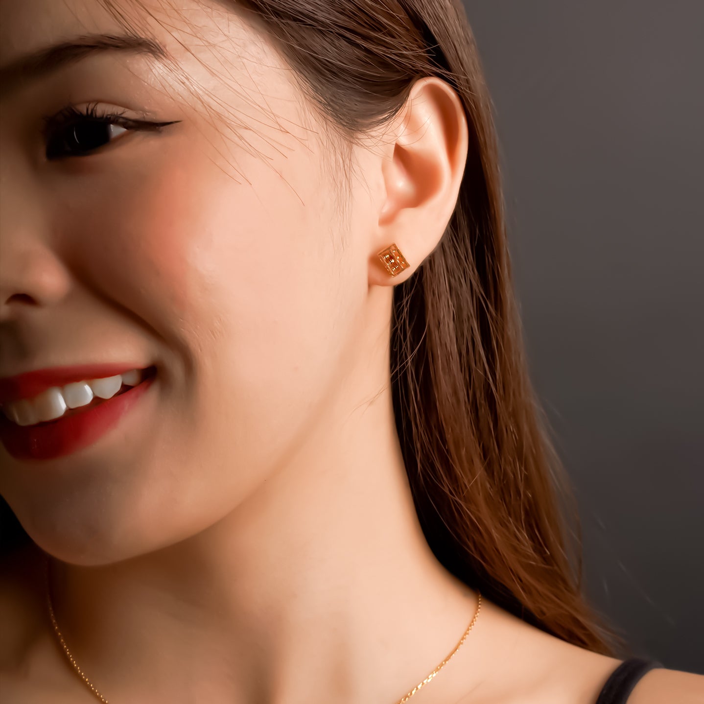 916 Gold Abacus Earring