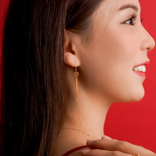 916 Gold Dangling Crush Earring