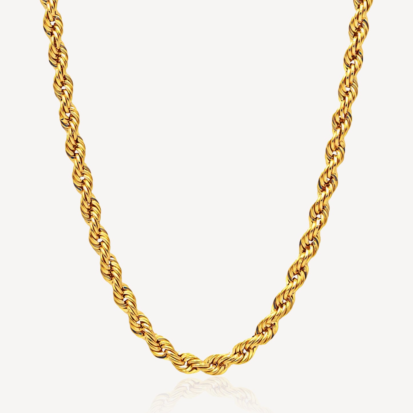 916 Gold 60cm Hollow Rope Chain (24Inch)