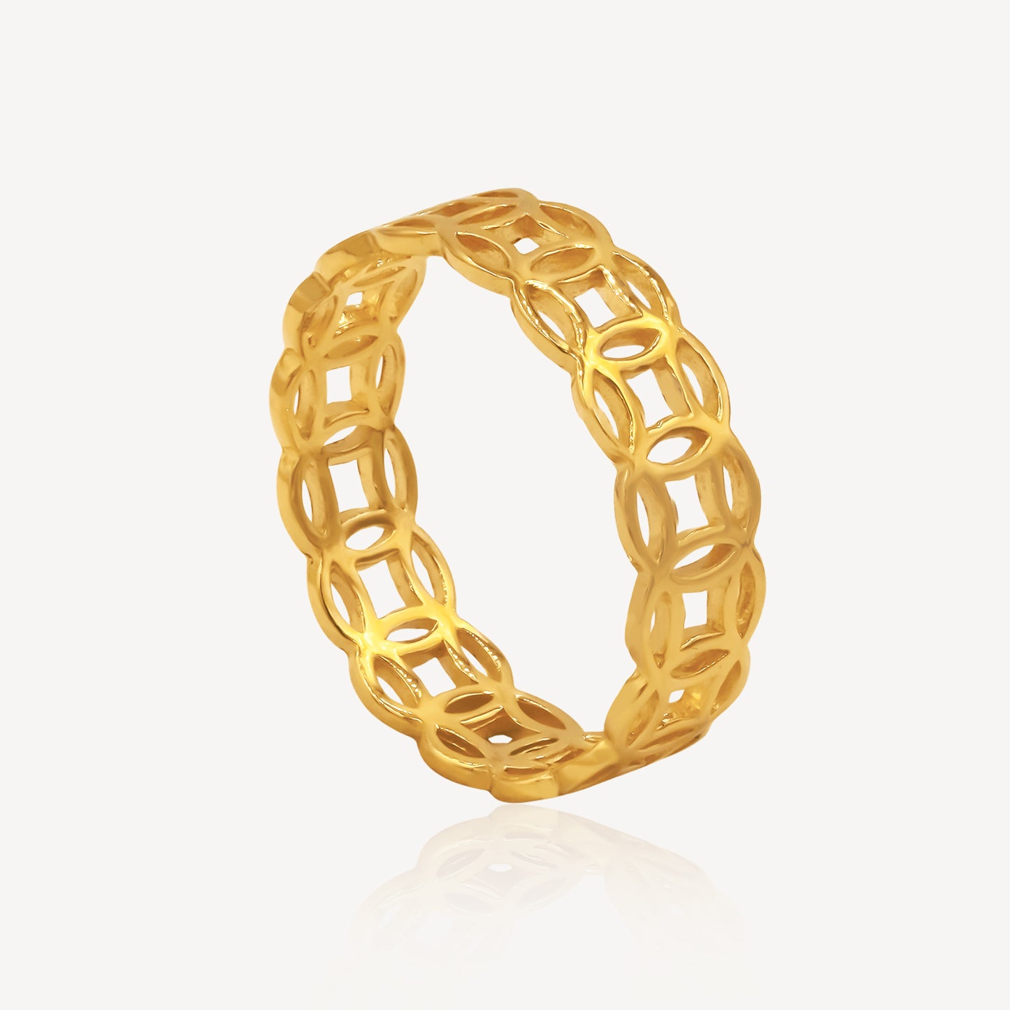 916 Gold Full Coin Ring