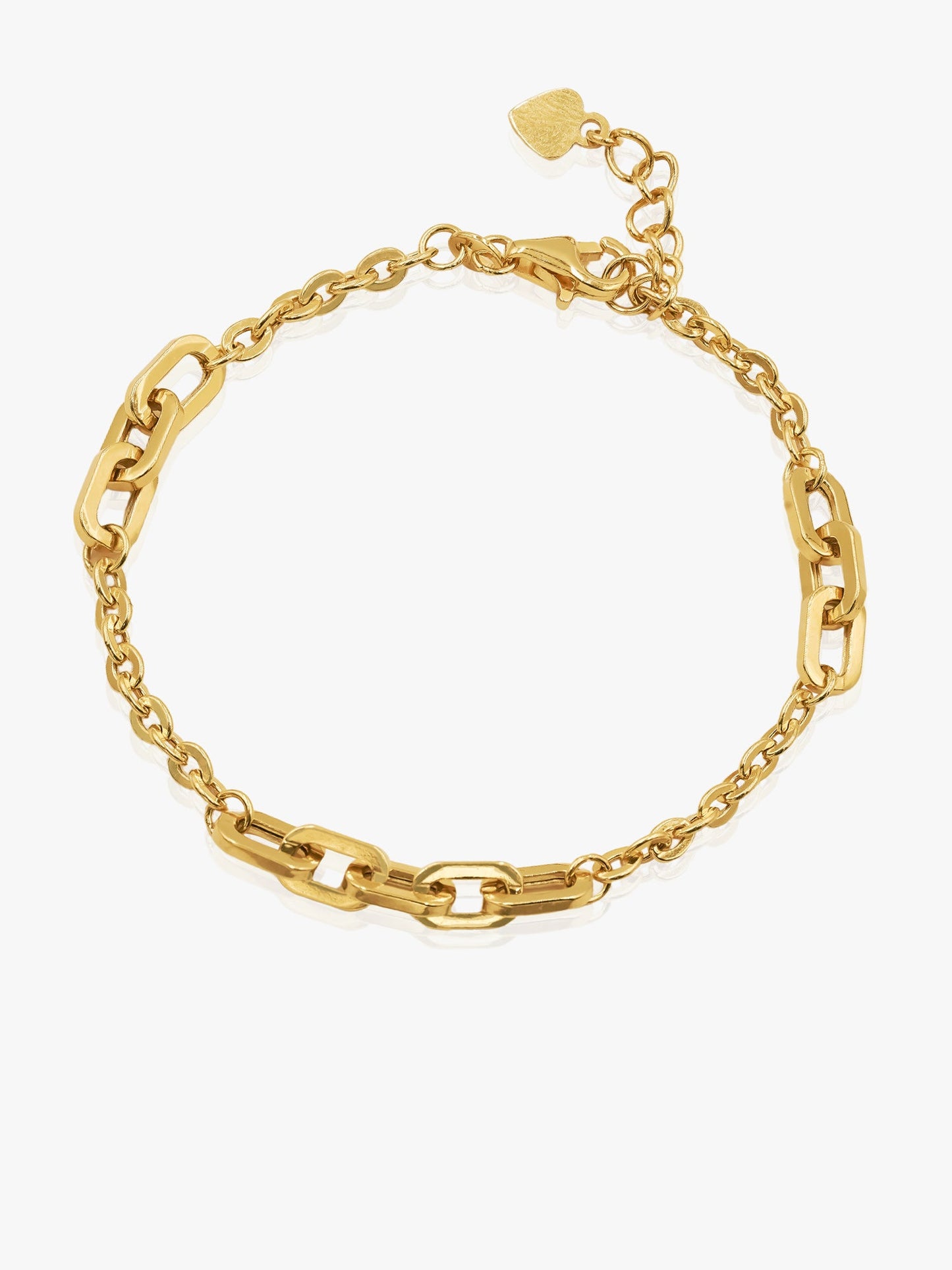 916 Gold Turkey Hollow Clips Bracelet