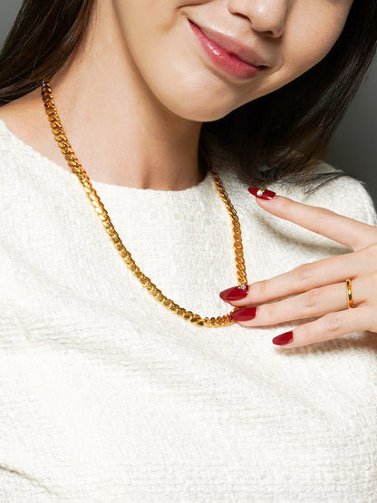 916 Gold Shiny Cuban Chain