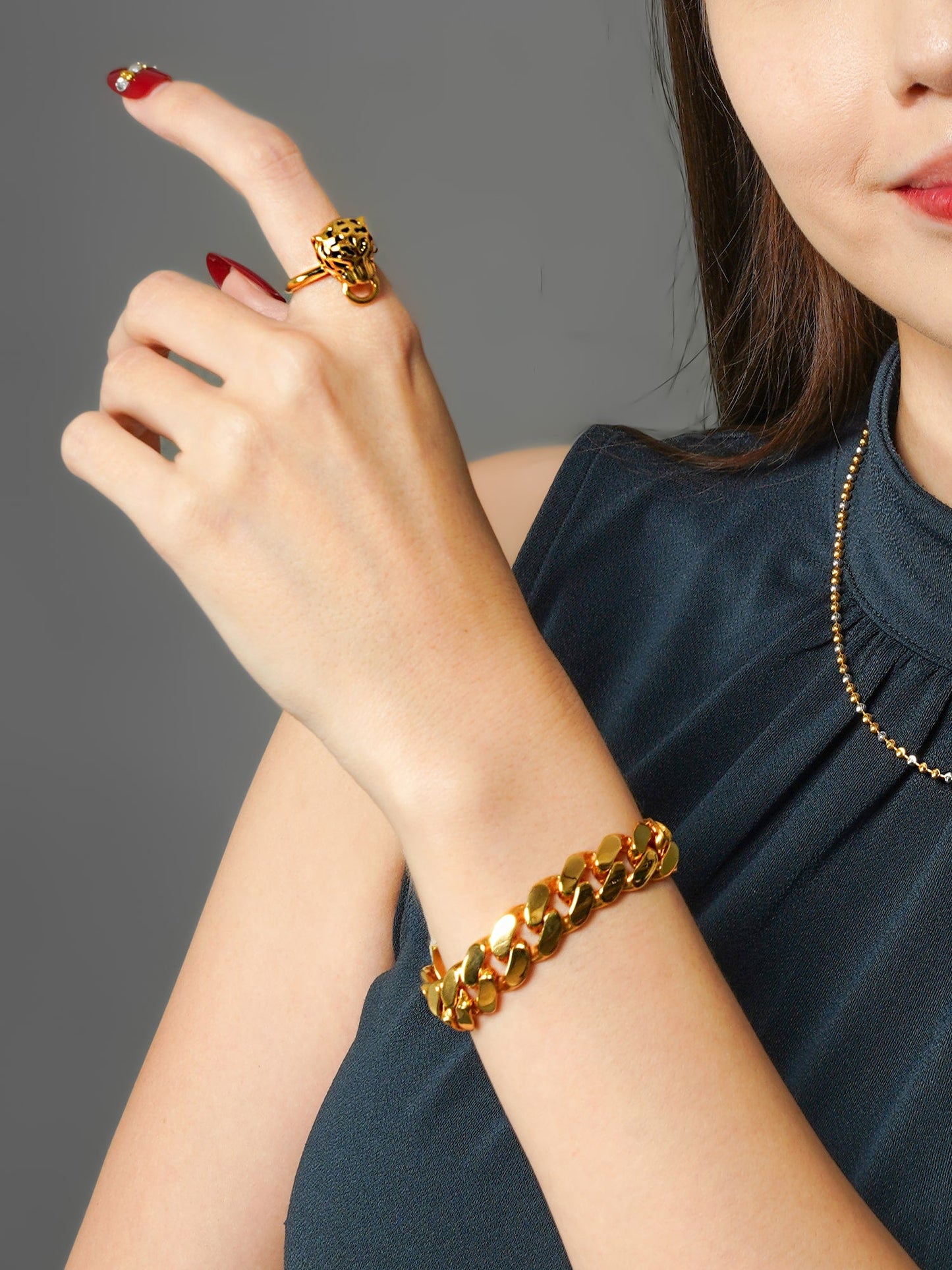 916 Gold XL Cuban Bracelet