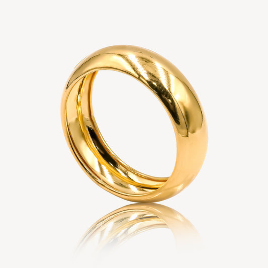 916 Gold Polished Plain Ring