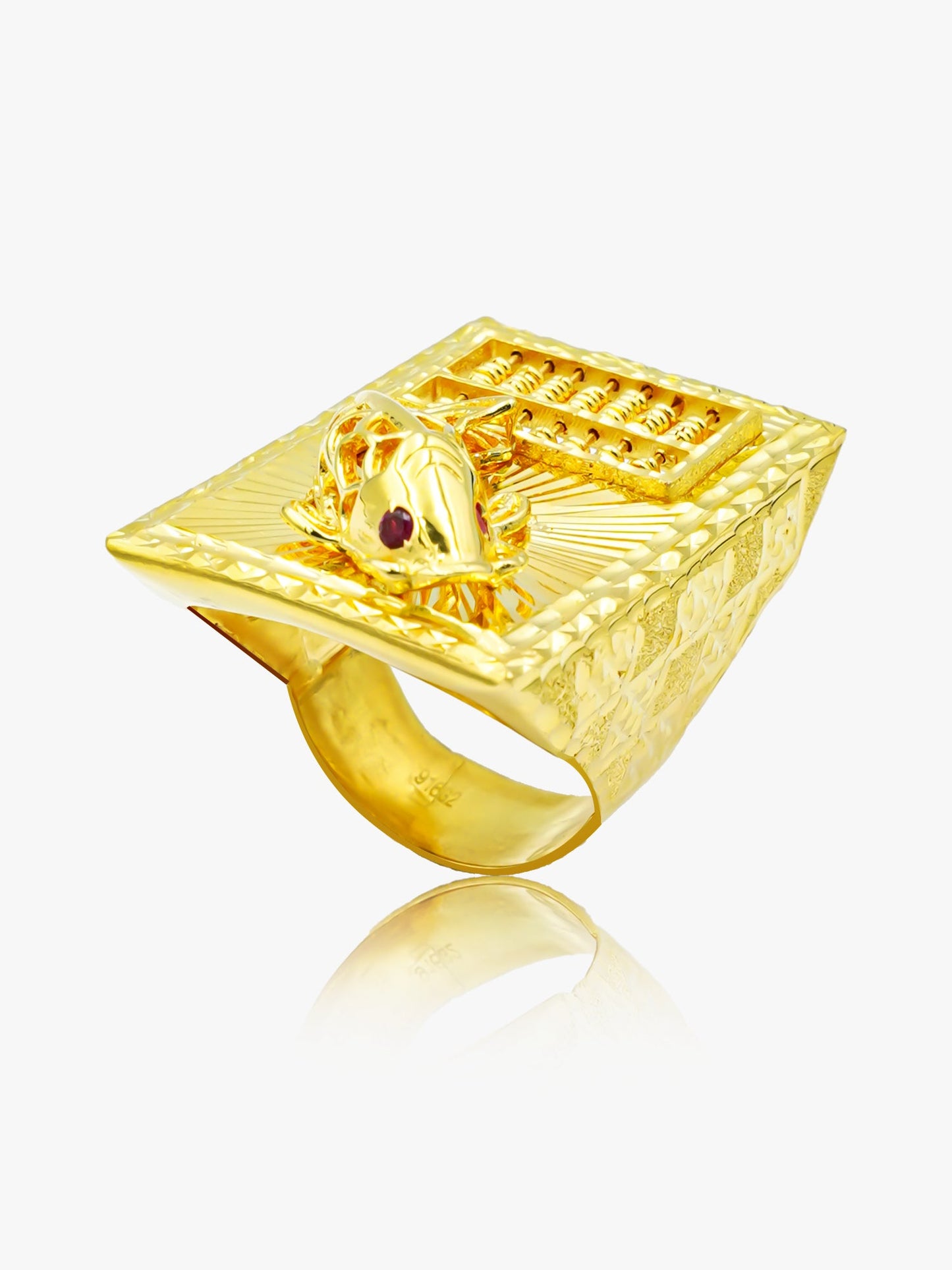 916 Gold Abacus Koi Ring