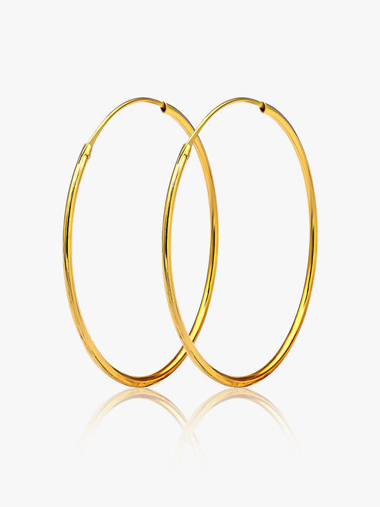 916 Gold Baby Classic Loop Earrings