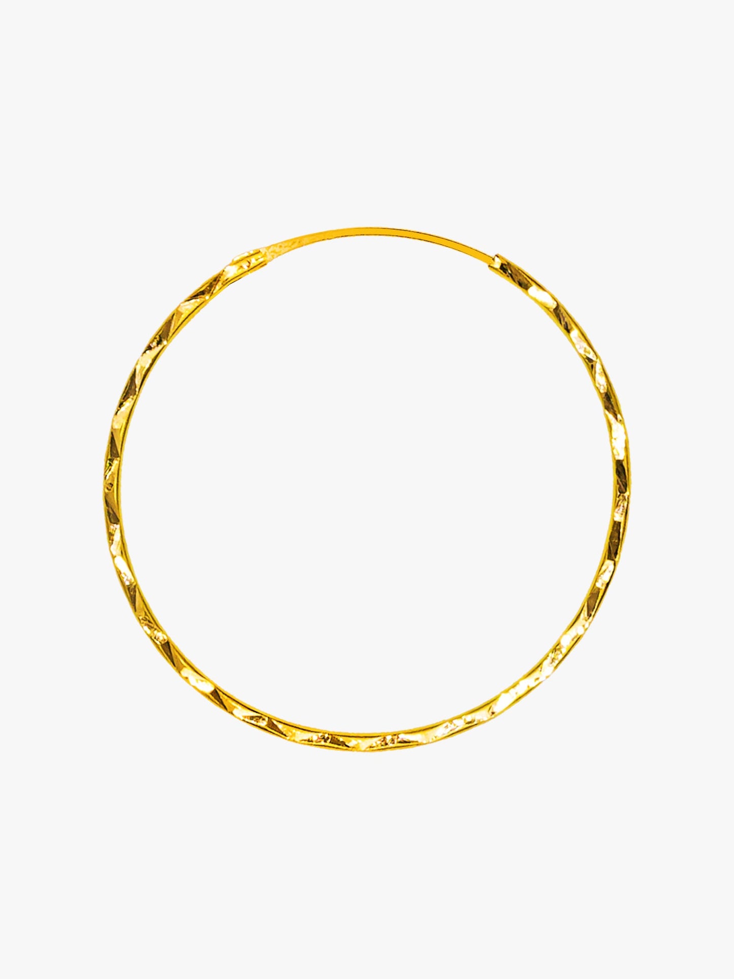 916 Gold Baby Cut Hoop Earrings