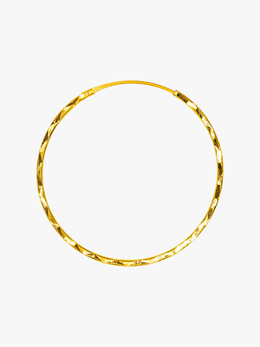 916 Gold Baby Cut Hoop Earrings
