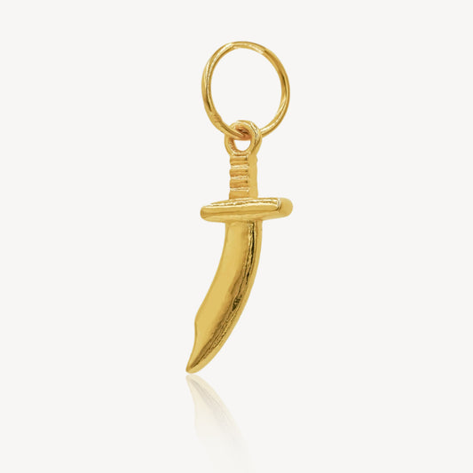 916 Gold / 22k Knife Pendant