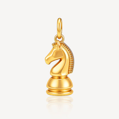 916 Gold 3D Knight Horse Pendant - Top Gold Shop Gold Jewellery in singapore