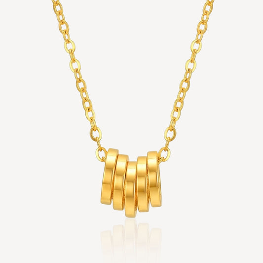 916 Gold 5 Coin Necklace