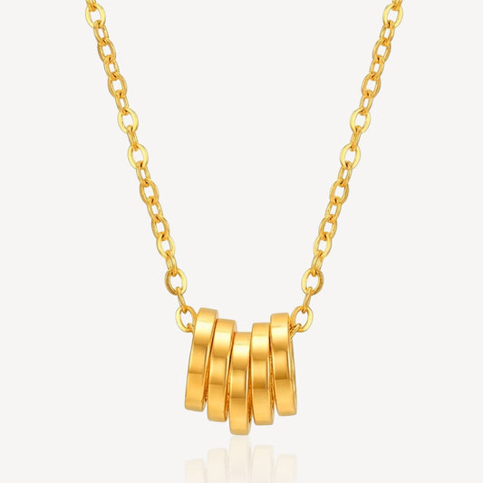 916 Gold 5 Coin Necklace - Top Gold Shop Gold Jewellery in singapore