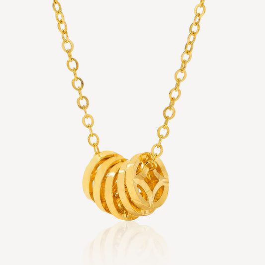 916 Gold 5 Coin Necklace