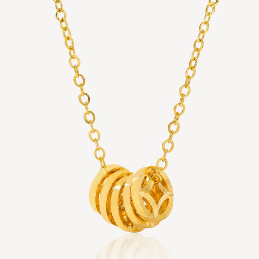 916 Gold 5 Coin Necklace - Top Gold Shop Gold Jewellery in singapore