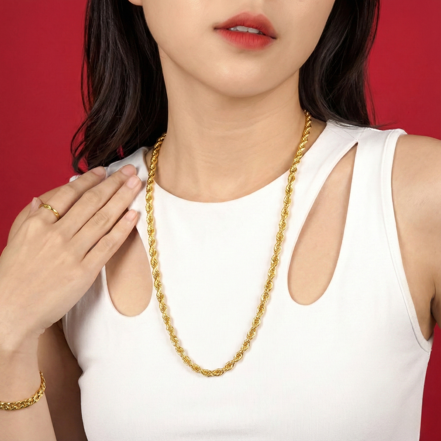 916 Gold Solid Rope Chain [6.2mm]