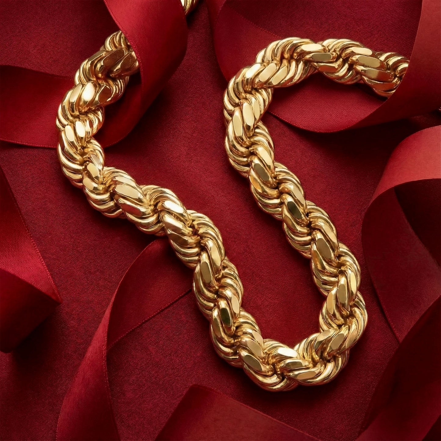 916 Gold 75cm Solid Rope Chain [1000gm 1KG ] - PREORDER