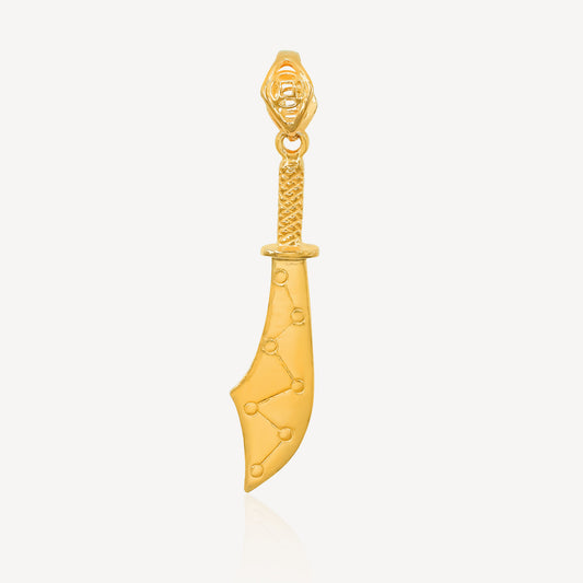 916 Gold 7Star Precious Sword Pendant