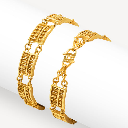 916 Gold Abacus Link Bracelet