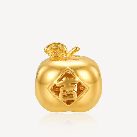 916 Gold Apple Abacus Charm