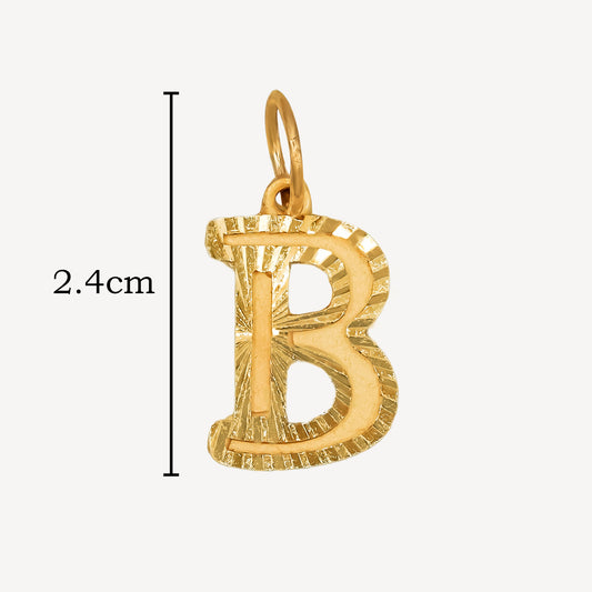916 Gold B Pendant (Big)