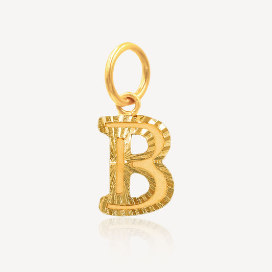 916 Gold B Pendant (Small)