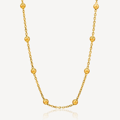 916 Gold Wanzi Ball  Necklace