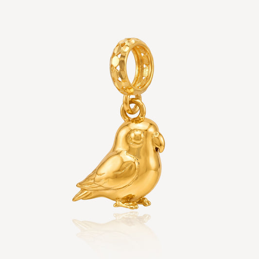 916 Gold Bird Charm
