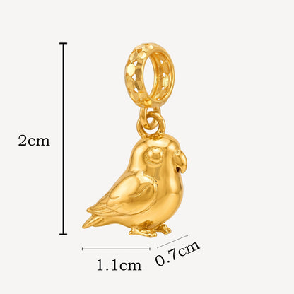 916 Gold Bird Charm