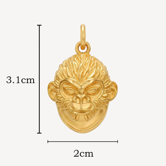 916 Gold Black Myth Wu Kong Pendant (Head)