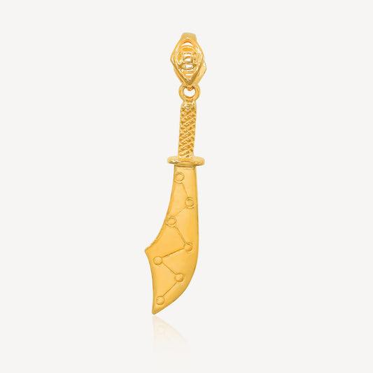 916 Gold 7Star Precious Sword Pendant