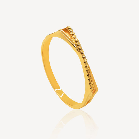916 Gold Blade Ring
