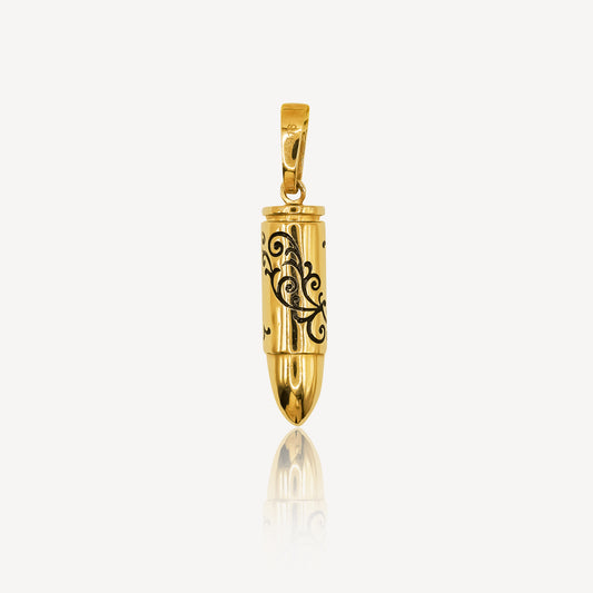 916 Gold Bullet Pendant