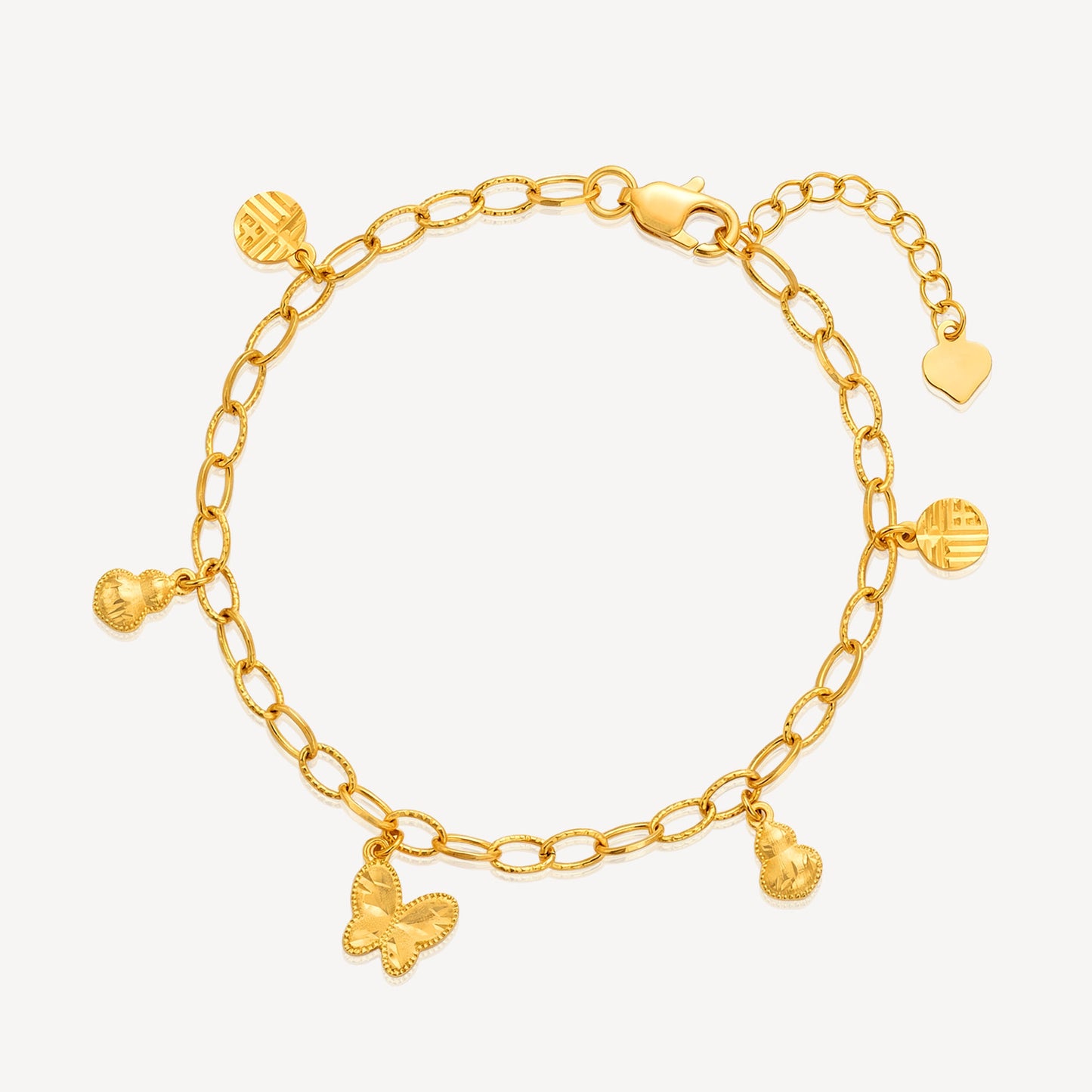 916 Gold Butterfly,Hulu,Fu Link Bracelet