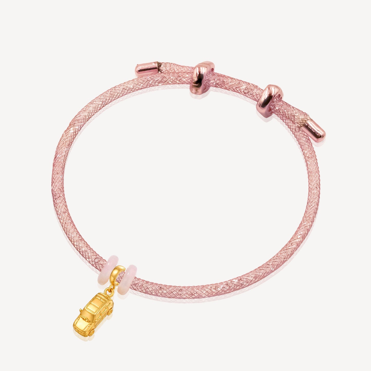 916 Gold Car Charm (FREE SHINY STRING)