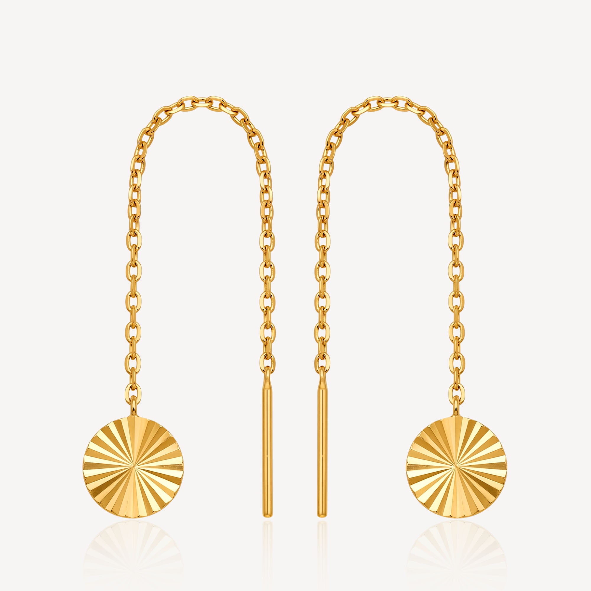 String Ear Rings 916 Gold Circle String Earring – Top Gold Shop