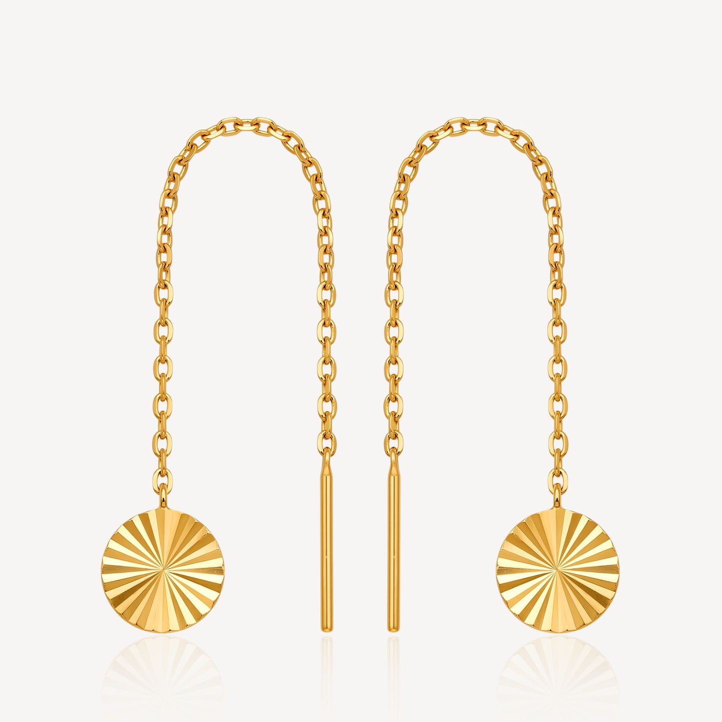 916 Gold Circle String Earring
