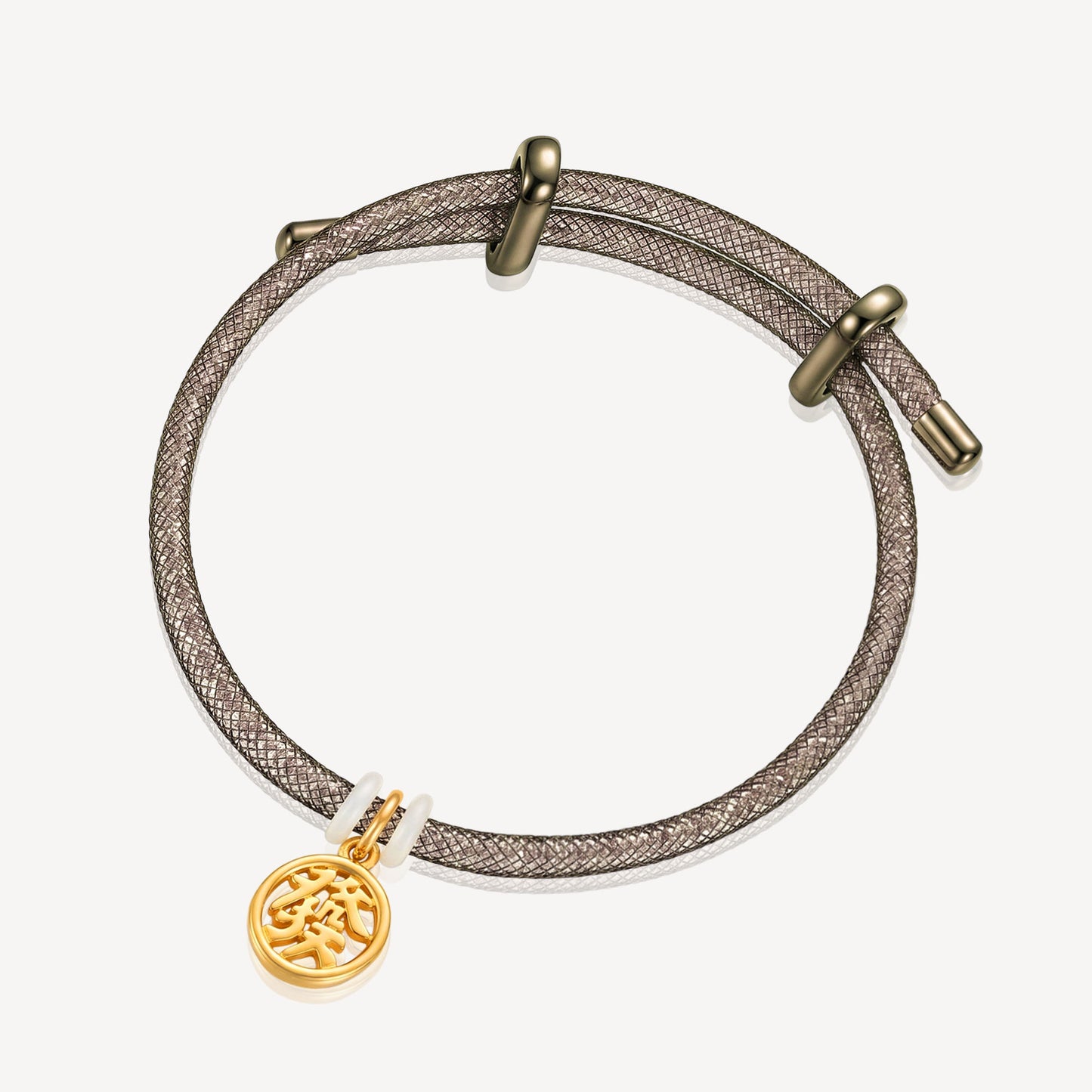 916 Gold Circle 发 Charm (FREE SHINY STRING)