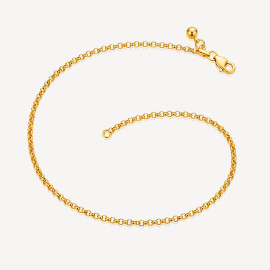 916 Gold Circle with Bell Anklet
