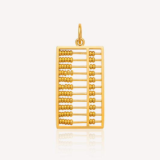 916 Gold Classic Abacus Pendant - Top Gold Shop Gold Jewellery in singapore