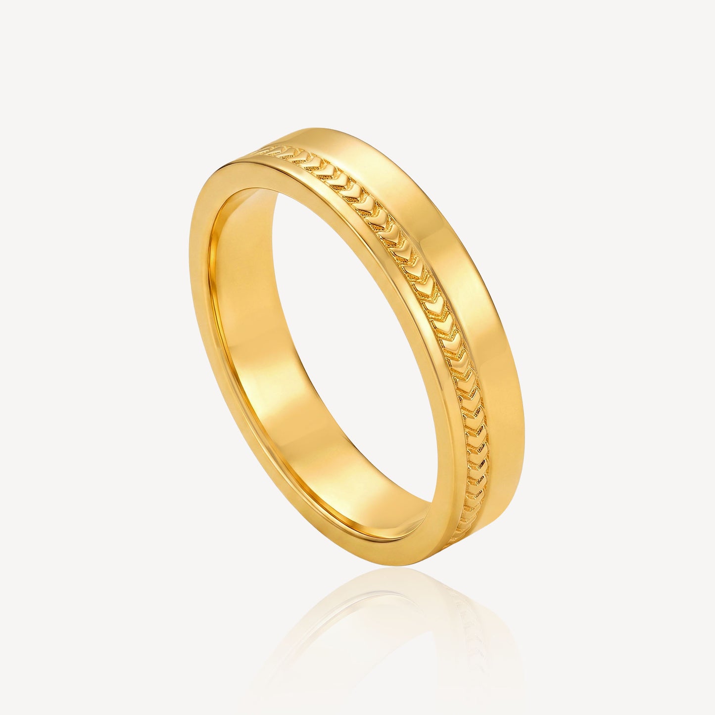 916 Gold Classic Heart Ring