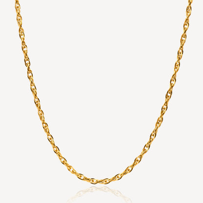 999 Gold Braided Necklace