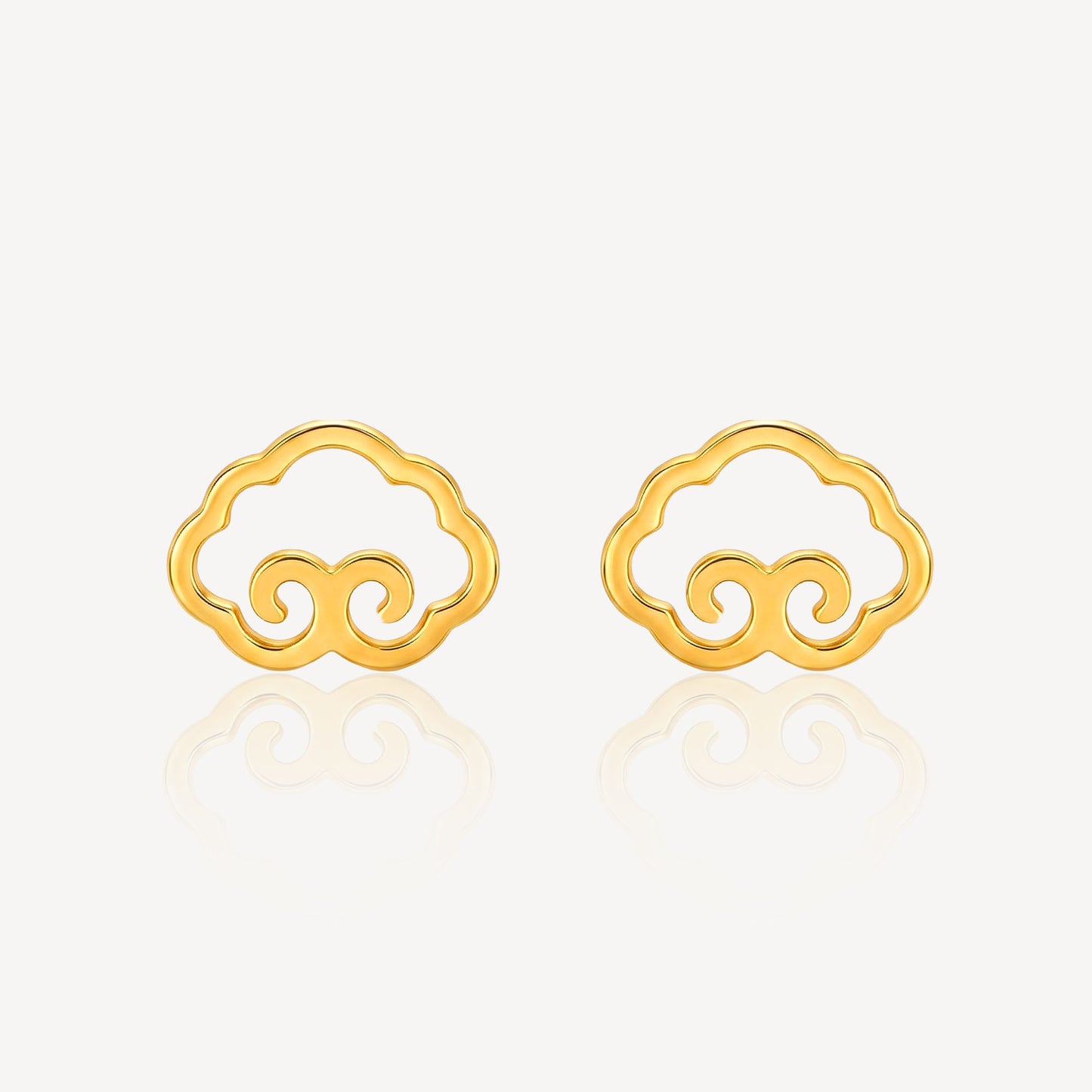 916 Gold Cloud Earring