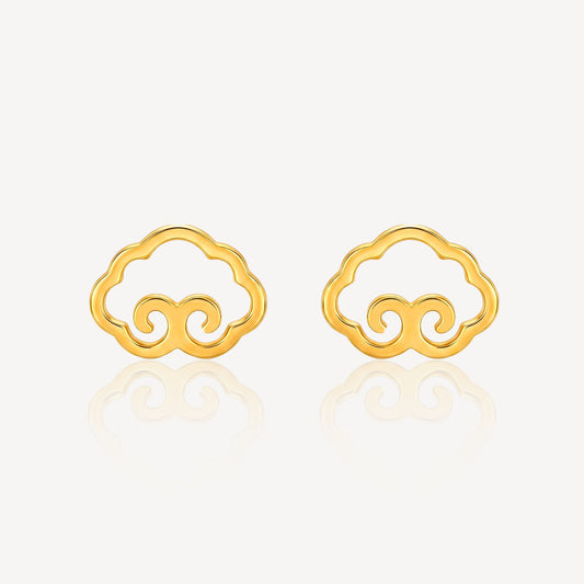 916 Gold Cloud Earring